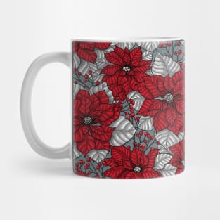 Poinsettia, Christmas pattern Mug